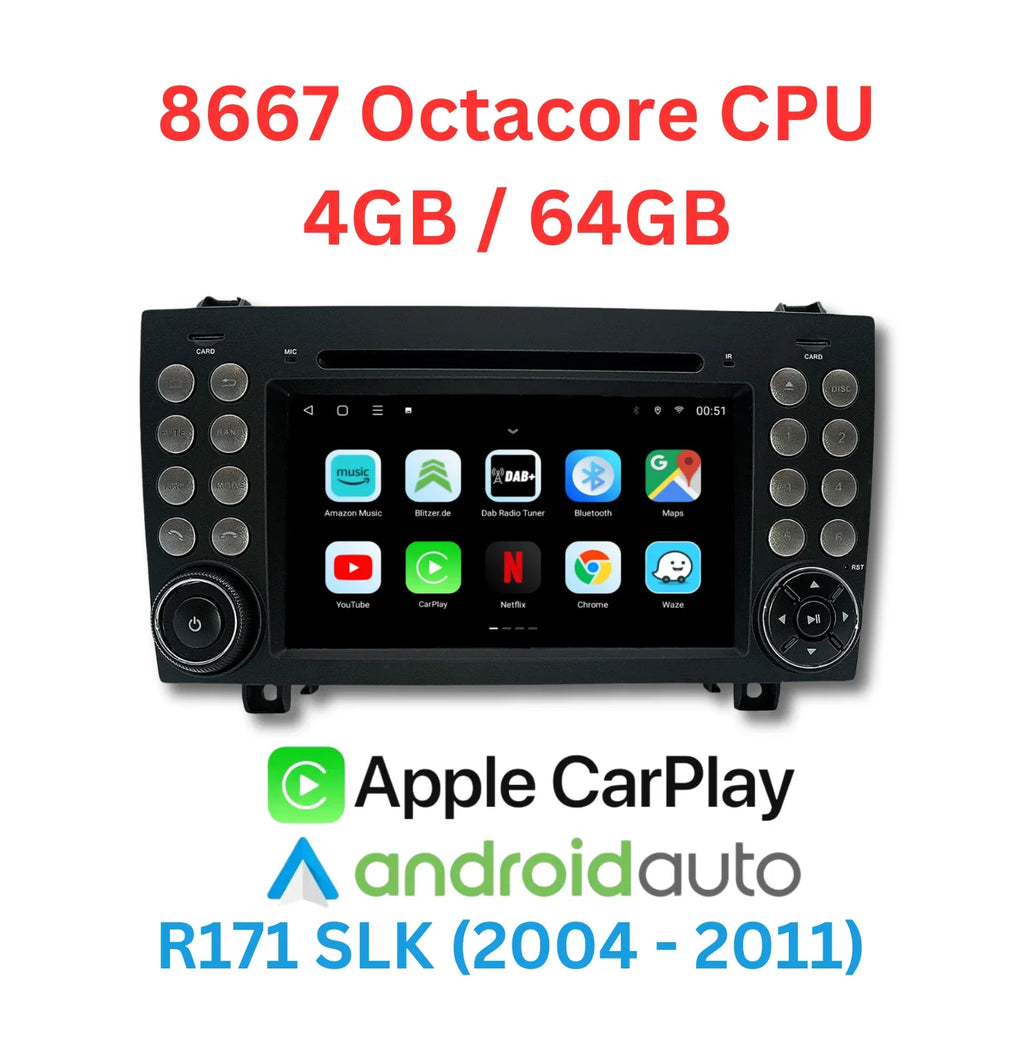 R171 SLK Klasse Cabrio Androidradio 4/64 Originalstyle - Phantomnav
