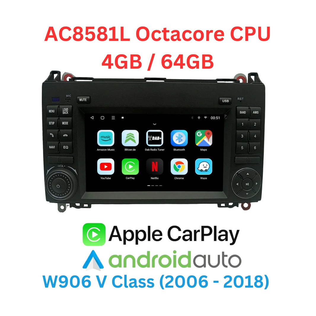 W906 V Klasse Vito Viano Phantomnav Android Multimedia Player, AC8581L 4/64 TS18 Original Style - Phantomnav