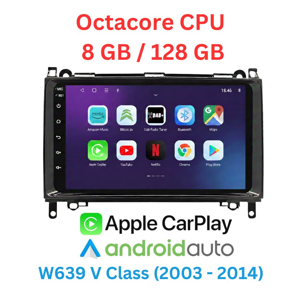 W639 V Klasse Vito Viano Phantomnav Android Multimedia Player, 8/128