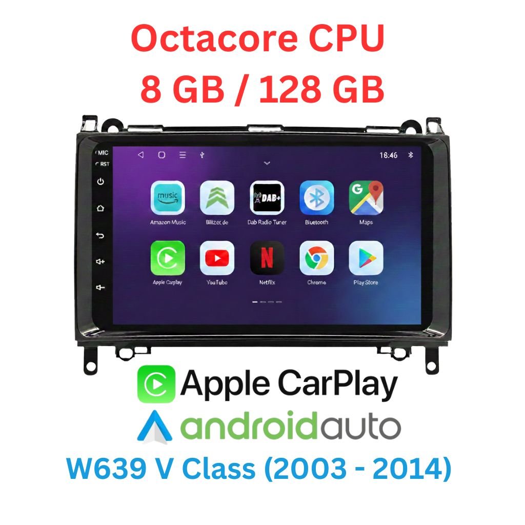 W639 V Klasse Vito Viano Phantomnav Android Multimedia Player, 8/128