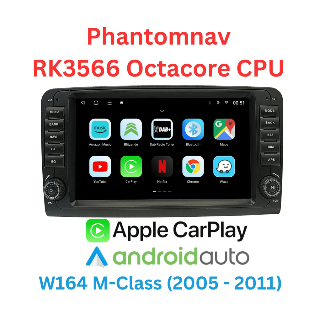 W164, X164 M + GL Klasse Phantomnav Android Multimedia Player, RK3566 - Phantomnav