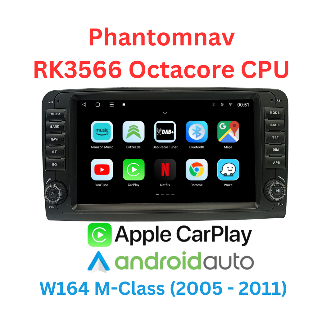W164, X164 M + GL Klasse Phantomnav Android Multimedia Player, RK3566