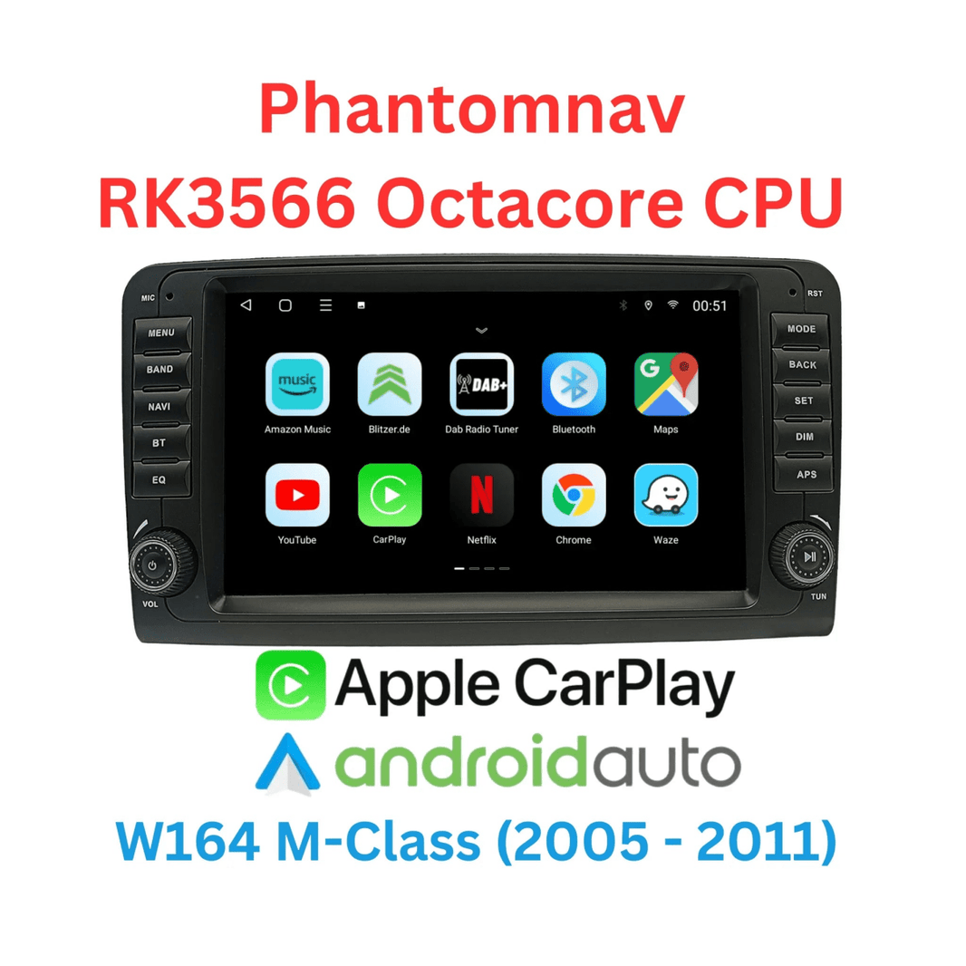 W164, X164 M + GL Klasse Phantomnav Android Multimedia Player, RK3566 - Phantomnav