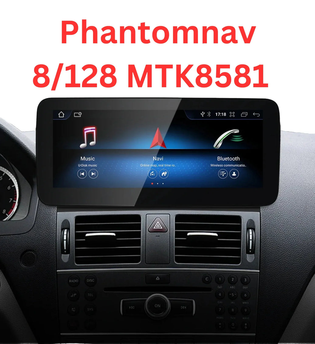 W204 C Klasse Phantomnav Androidscreen, MTK8581 8/128 10,25 NTG4.0 - Phantomnav