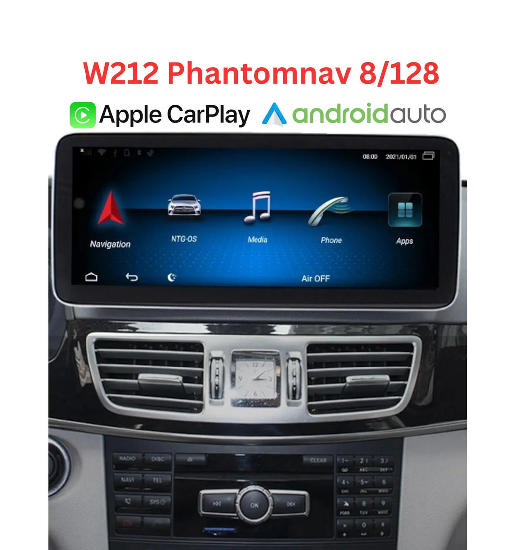 W212 E Klasse Phantomnav Android Screen, MTK8581 8/128 10,25 - Phantomnav