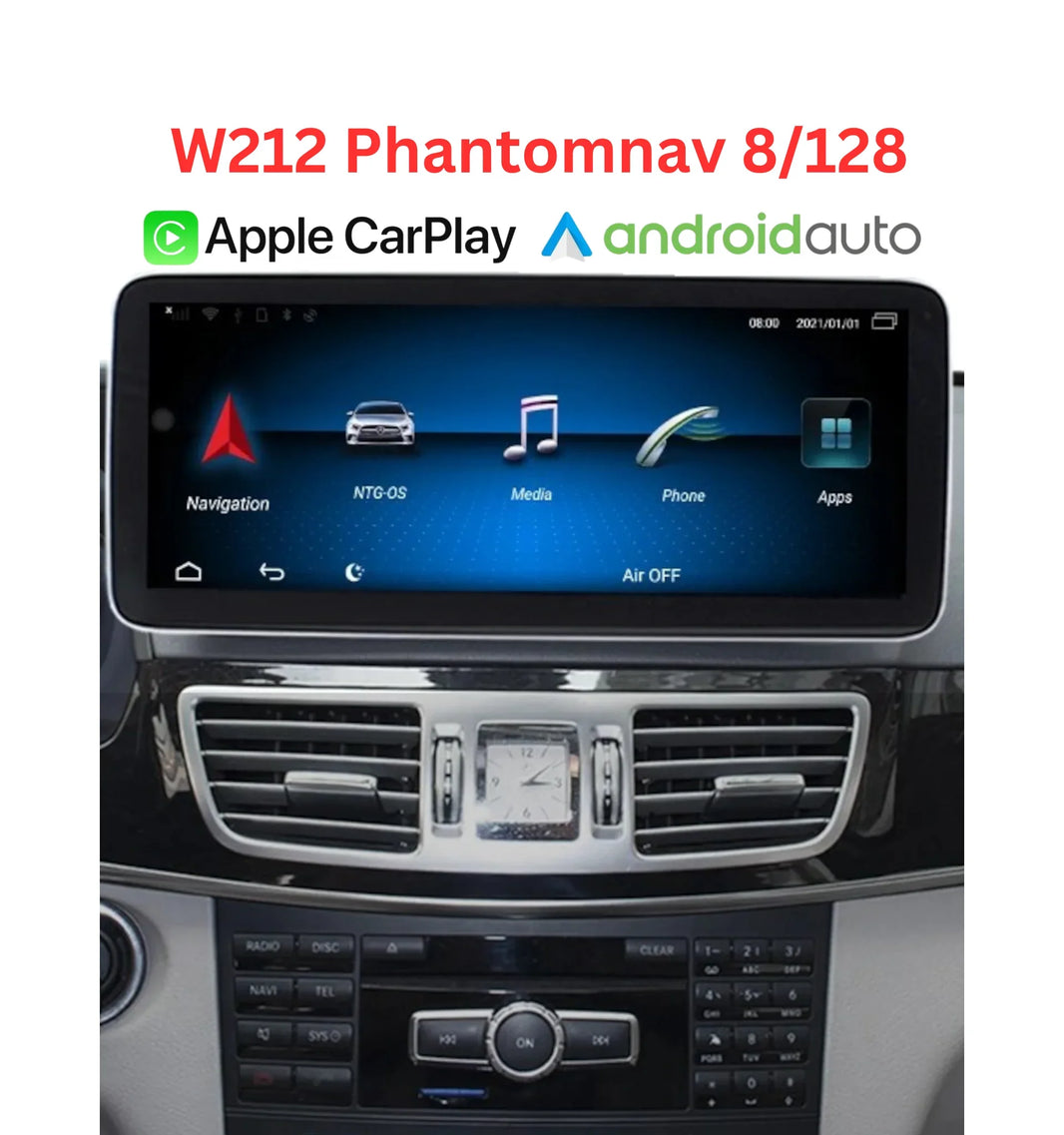 W212 E Klasse Phantomnav Android Screen, MTK8581 8/128 10,25 - Phantomnav