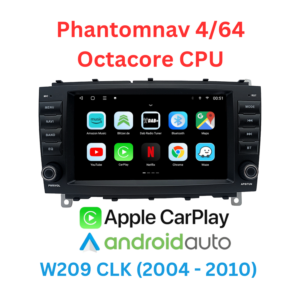 W209 Android Radio Carplay