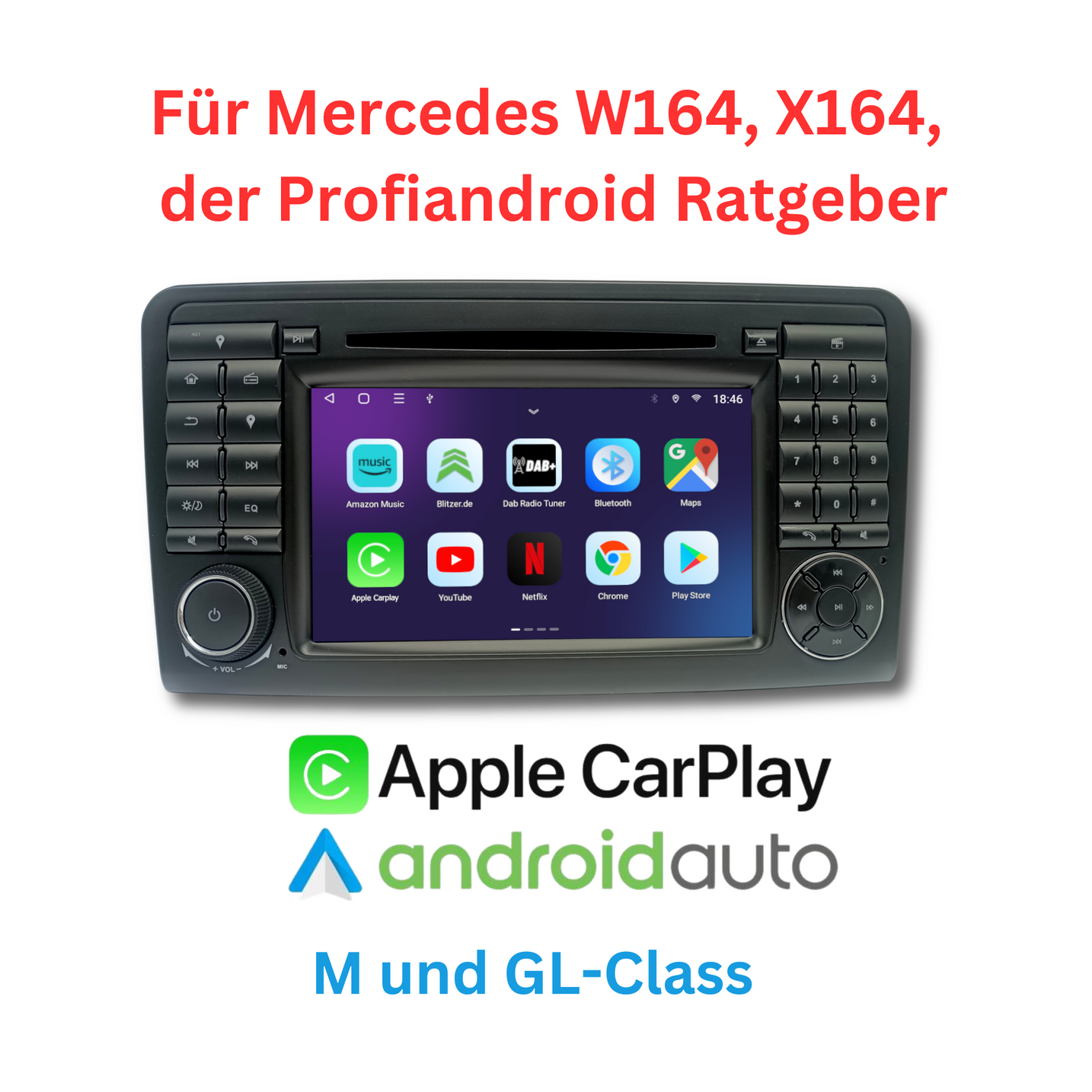 W164 Android Radio carplay bluetooth