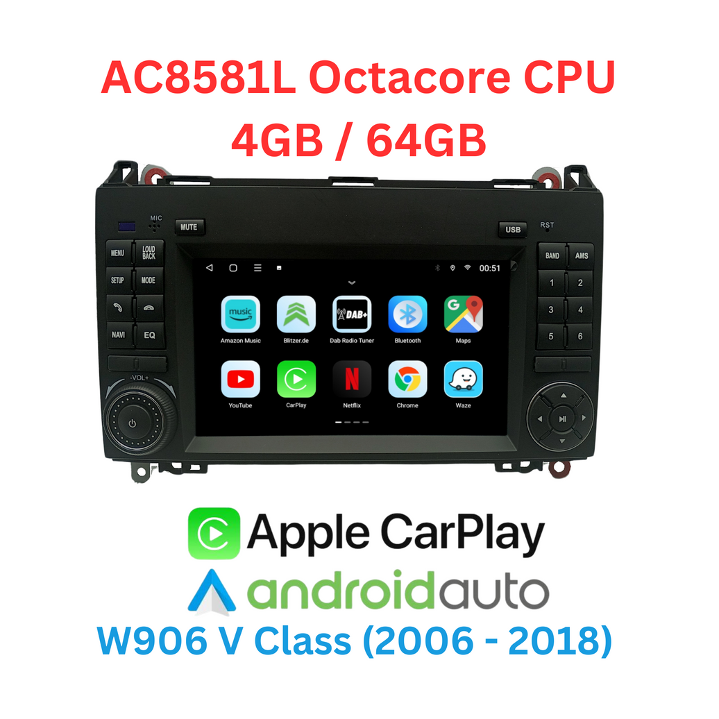 W906 V Klasse Vito Viano Phantomnav Android Multimedia Player, AC8581L 4/64 TS18 Original Style