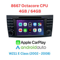 Mercedes W211 Autoradio Android Lichtwellenleiter Carplay