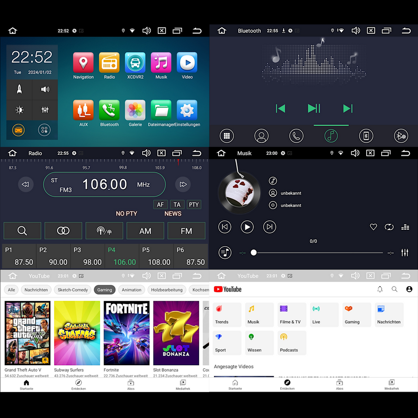 W164 X164 M + GL Klasse Phantomnav Android Multimedia Player, 4/64 8667 Original Style