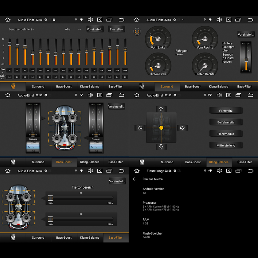 W164 X164 M + GL Klasse Phantomnav Android Multimedia Player, 4/64 8667 Original Style