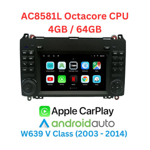 W639 V Klasse Vito Viano Phantomnav Android Radio, AC8581L 4/64 Original Style - Phantomnav